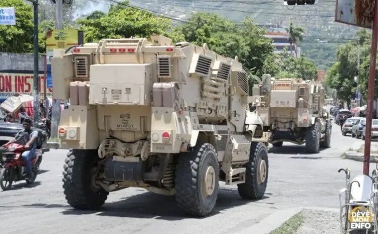 Port-au-Prince un blindé tombe en panne en pleine opération conjointe PNH/Kényans